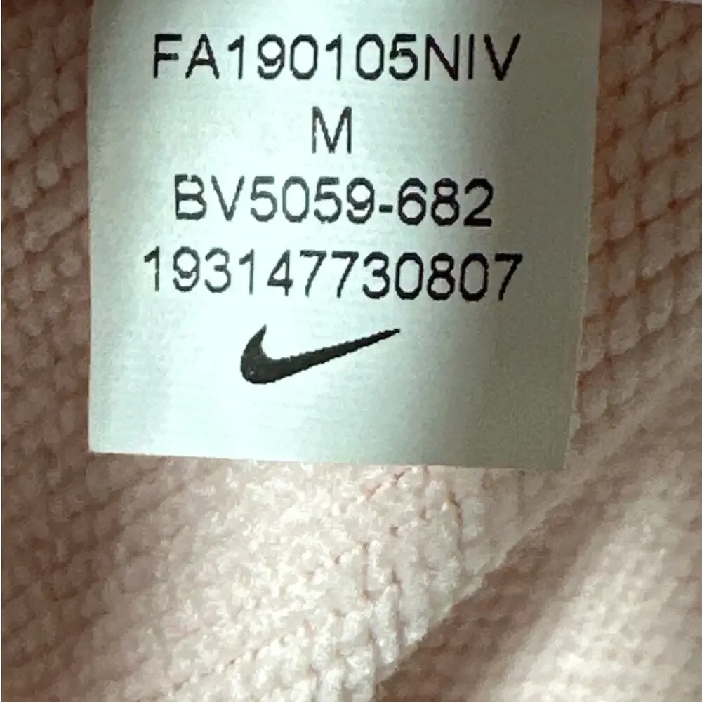 Nike Women's Center Swoosh Crop Crew Neck Sweatshirt Long Sleeves Pink Size M
